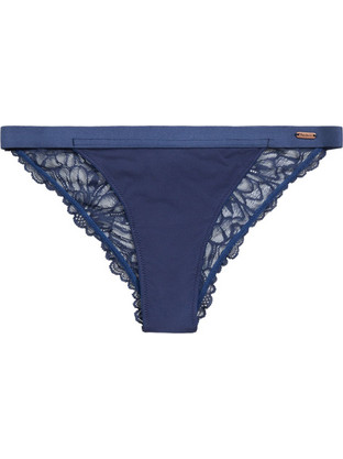 Pepe Jeans Γυναικείο Slip με Δαντέλα Navy Μπλε PLU10975-595