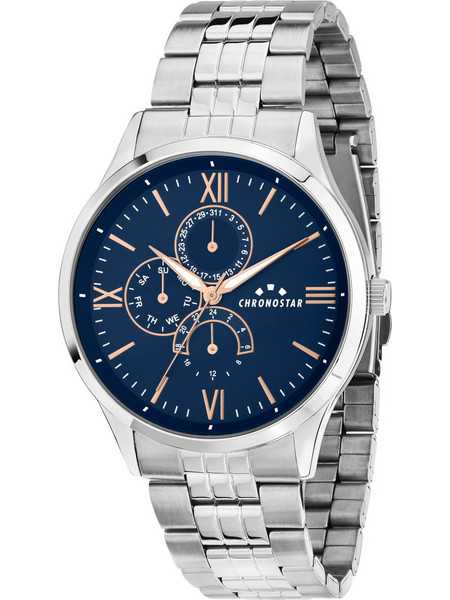 Chronostar Timewister Ανδρικό Ρολόι με Ασημί Μεταλλικό Μπρασελέ R3753319003