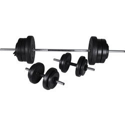 vidaXL 90375 Ρυθμιζόμενοι Αλτήρες Σετ με Μπάρα 60.5kg