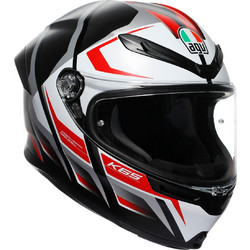 AGV K6 S Karve Mat Black White Red Κράνος Μηχανής Full Face 1250gr