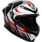 AGV K6 S Karve Mat Black White Red Κράνος Μηχανής Full Face 1250gr AGV K6 S Karve Mat Black White Red Κράνος Μηχανής Full Face 1250gr