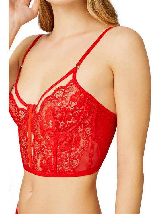Cottonhill Bralette με Μπανέλα Κόκκινο CH1040