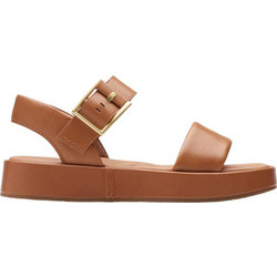 Clarks Alda Δερμάτινα Γυναικεία Σανδάλια Ανατομικά Ταμπά 26176631