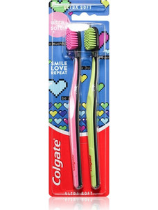 Colgate Love Soft Οδοντόβουρτσες 2τμχ Πράσινες
