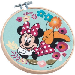 Parisis Μπομπονιέρα Βάπτισης Τελάρο Minnie Mouse Bloom από Ύφασμα & Ξύλο Σ1132