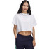 Under Armour Varsity Mix Γυναικείο Αθλητικό Crop Top Λευκό 1389156-101