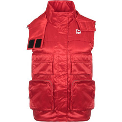 DKNY Αμάνικο Γυναικείο Μπουφάν Softshell Μακρύ Κόκκινο D2B4A111