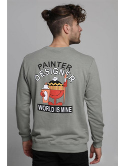 Attitude Painter Ανδρικό Φούτερ Χακί 88016