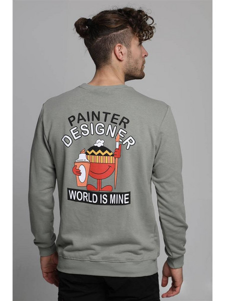 Attitude Painter Ανδρικό Φούτερ Χακί 88016