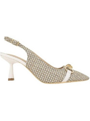 Envie Shoes Γόβες Slingback με Λεπτό Ψηλό Τακούνι Εκρού E84-21242-33
