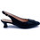 Patricia Miller Γόβες Slingback Δερμάτινες με Λεπτό Χαμηλό Τακούνι Μαύρες 6740P-1