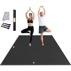 Vevor Στρώμα Γυμναστικής Yoga / Pilates Μαύρο 244x183cm