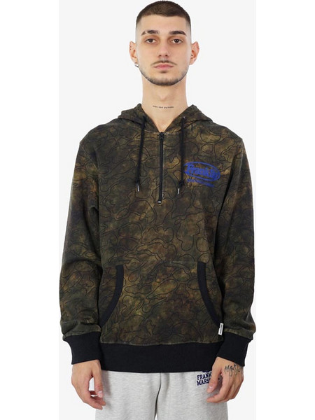 Franklin & Marshall Camouflage Ανδρικό Φούτερ με Τσέπες Καφέ JM5213.000.2004P01-010