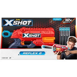 Zuru X-Shot Excel Reflex 6 Σετ Παιδικό Όπλο με Βελάκια Κόκκινο 36433