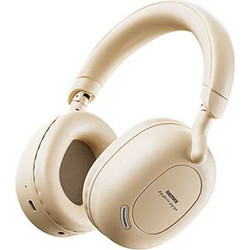 Remax RB-560HB Ασύρματα Bluetooth Ακουστικά Over Ear Μπεζ