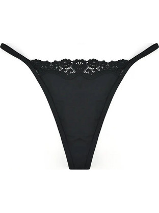 Guess Γυναικείο Sexy String με Δαντέλα Μαύρο O4BE14-KCDE0-JBLK