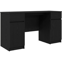 vidaXL Γραφείο Ξύλινο με Βιβλιοθήκη 140x49x76cm 3328508