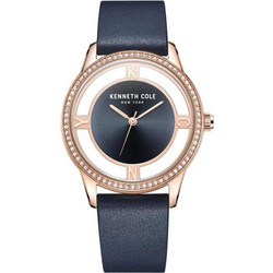 Kenneth Cole Γυναικείο Ρολόι με Μπλε Δερμάτινο Λουράκι KCWLA2220104