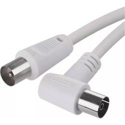 Emos Καλώδιο Κεραίας Coax Male to Coax Female 2.5m White S30210
