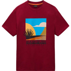 Napapijri S-Arbia Ανδρικό Αθλητικό T-Shirt Μπορντό NP0A4IE3-R1E