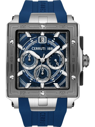 Cerruti 1881 Ανδρικό Ρολόι με Μπλε Καουτσούκ Λουράκι CIWGO0072402
