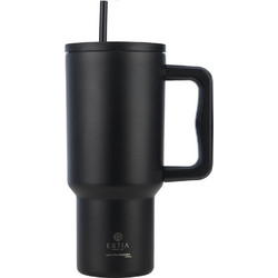 Estia Straw Tumbler XL Save The Aegean Midnight Black 900ml