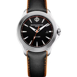 Baume & Mercier Ανδρικό Ρολόι με Μαύρο Δερμάτινο Λουράκι M0A10411