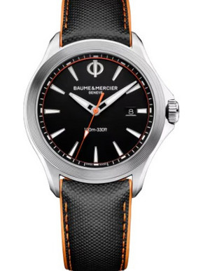 Baume & Mercier Ανδρικό Ρολόι με Μαύρο Δερμάτινο Λουράκι M0A10411