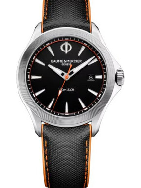 Baume & Mercier Ανδρικό Ρολόι με Μαύρο Δερμάτινο Λουράκι M0A10411