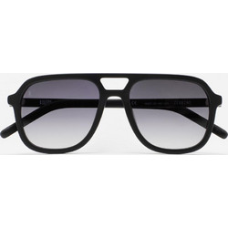 Kaleos ZERBIN-1 Ανδρικά Γυαλιά Ηλίου Aviator Κοκάλινα Μαύρα με Μαύρο Degradee Φακό