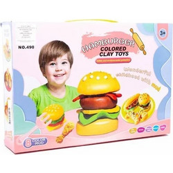 Σετ Burger 8 Χρώματα Πλαστελίνης Ροζ 037934