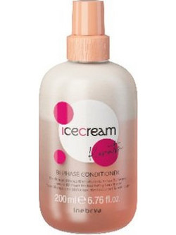 Inebrya Ice Cream Bi-Phase Conditioner Κερατίνης για Επανόρθωση για Ξηρά Ταλαιπωρημένα & Βαμμένα Mαλλιά 200ml