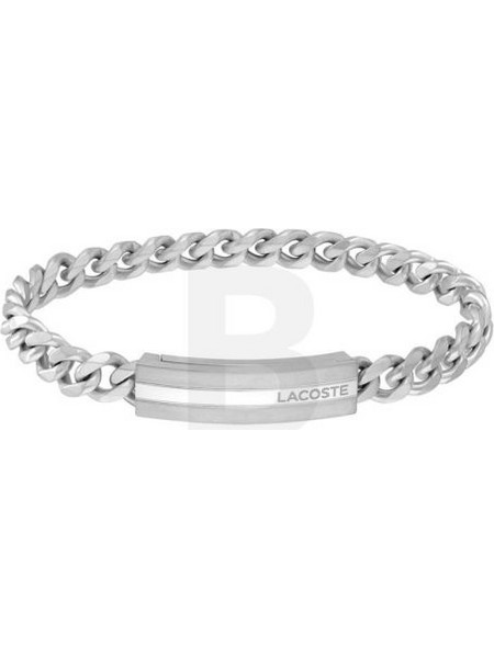 Lacoste Ανδρικό Βραχιόλι Χειροπέδα από Ατσάλι Ασημί 2040091