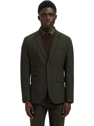 Selected Καλοκαιρινό Ανδρικό Blazer Υφασμάτινο με Στενή Εφαρμογή Χακί 16087868