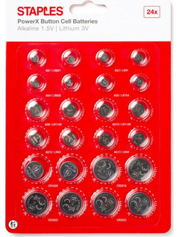 Staples PowerX Alcaline Lithium Coin Cells Multipack 24τμχ