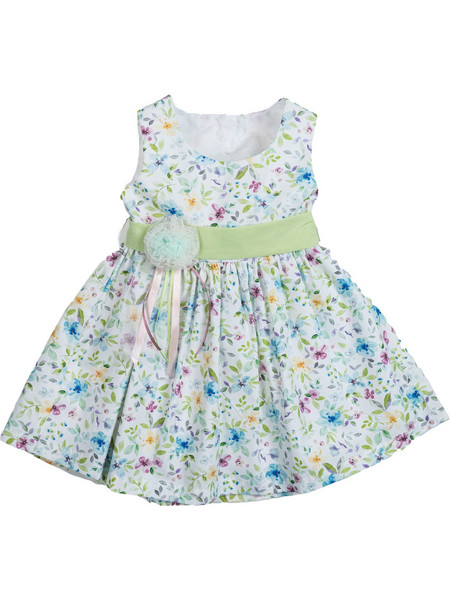 Joom Παιδικό Φόρεμα Floral Άσπρο Πράσινο Mint 05125623