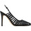 Nine West Γόβες Slingback Δερμάτινες με Τακούνι Στιλέτο Μαύρες FILANE3-001
