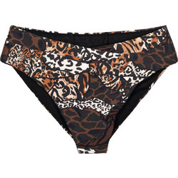 Solano Echo Ψηλόμεσο Bikini Slip Animal Print Μαύρο Καφέ 40-3480