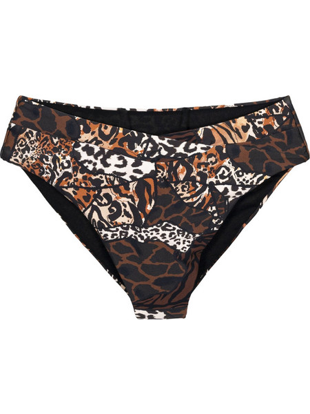 Solano Echo Ψηλόμεσο Bikini Slip Animal Print Μαύρο Καφέ 40-3480