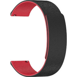 Techsuit W074 Λουράκι Σιλικόνης Black / Red (Universal 22mm)