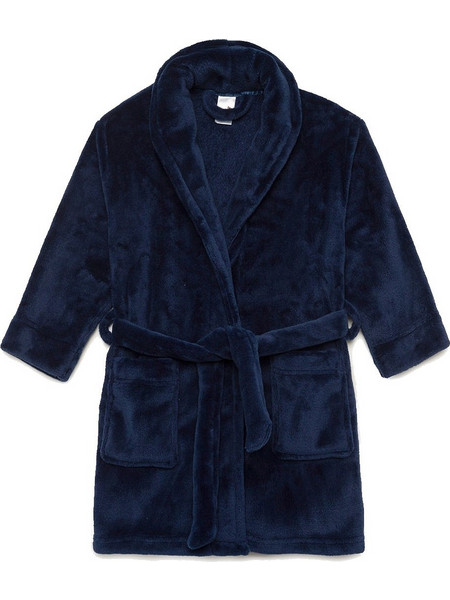 Minerva Παιδική Ρόμπα Fleece Χειμωνιάτικη Navy Μπλε 96-62320