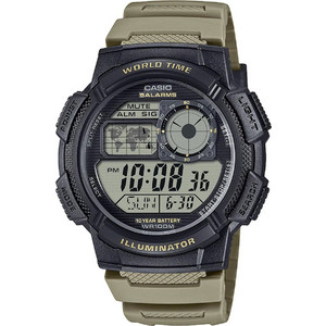 Casio Ψηφιακό Ανδρικό Ρολόι Χρονογράφος με Χακί Καουτσούκ Λουράκι AE-1000W-5AVEF Casio Ψηφιακό Ανδρικό Ρολόι Χρονογράφος με Χακί Καουτσούκ Λουράκι AE-1000W-5AVEF