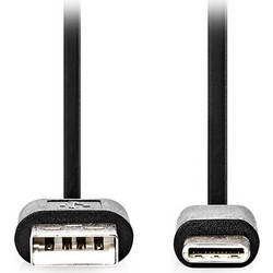 Nedis USB-A to USB-C 2m Black 5412810428069