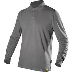 Diadora Ανδρική Μπλούζα Polo Μακρυμάνικη Γκρι 177.954017-5070