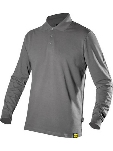 Diadora Ανδρική Μπλούζα Polo Μακρυμάνικη Γκρι 177.954017-5070