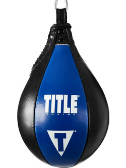 Title Boxing Σάκος Μποξ Ταχύτητας Τοίχου Άδειος 18cm Μαύρος Μπλε