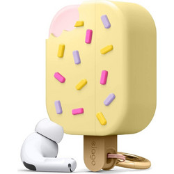 elago Θήκη Σιλικόνης με Γάντζο για Apple AirPods Pro 1 Πολύχρωμη Κίτρινη