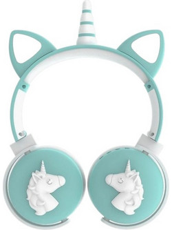 ME17 Ασύρματα Bluetooth Παιδικά Ακουστικά On Ear Τιρκουάζ