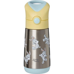 B.Box Looney Tunes Παιδικό Παγούρι Θερμός Ανοξείδωτο BPA Free με Καλαμάκι Ασημί Κίτρινο 350ml