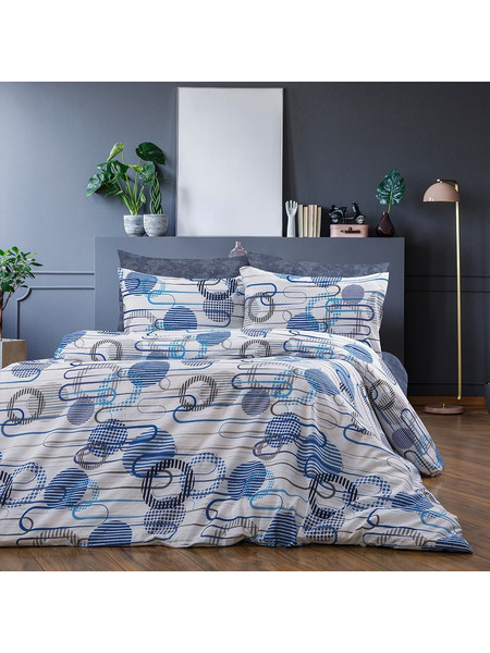 Dimcol Πάπλωμα Μονό 160x240 Διώνη 602 White Blue